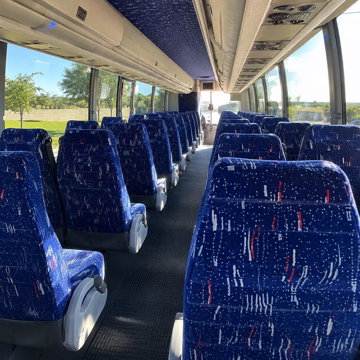 lawrence charter bus interior