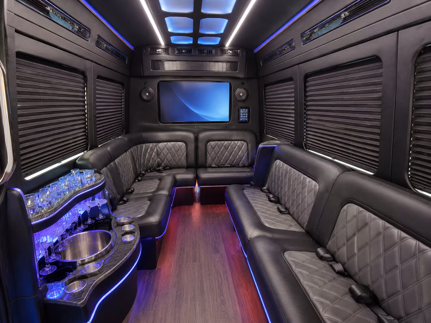 lawrence party bus interior